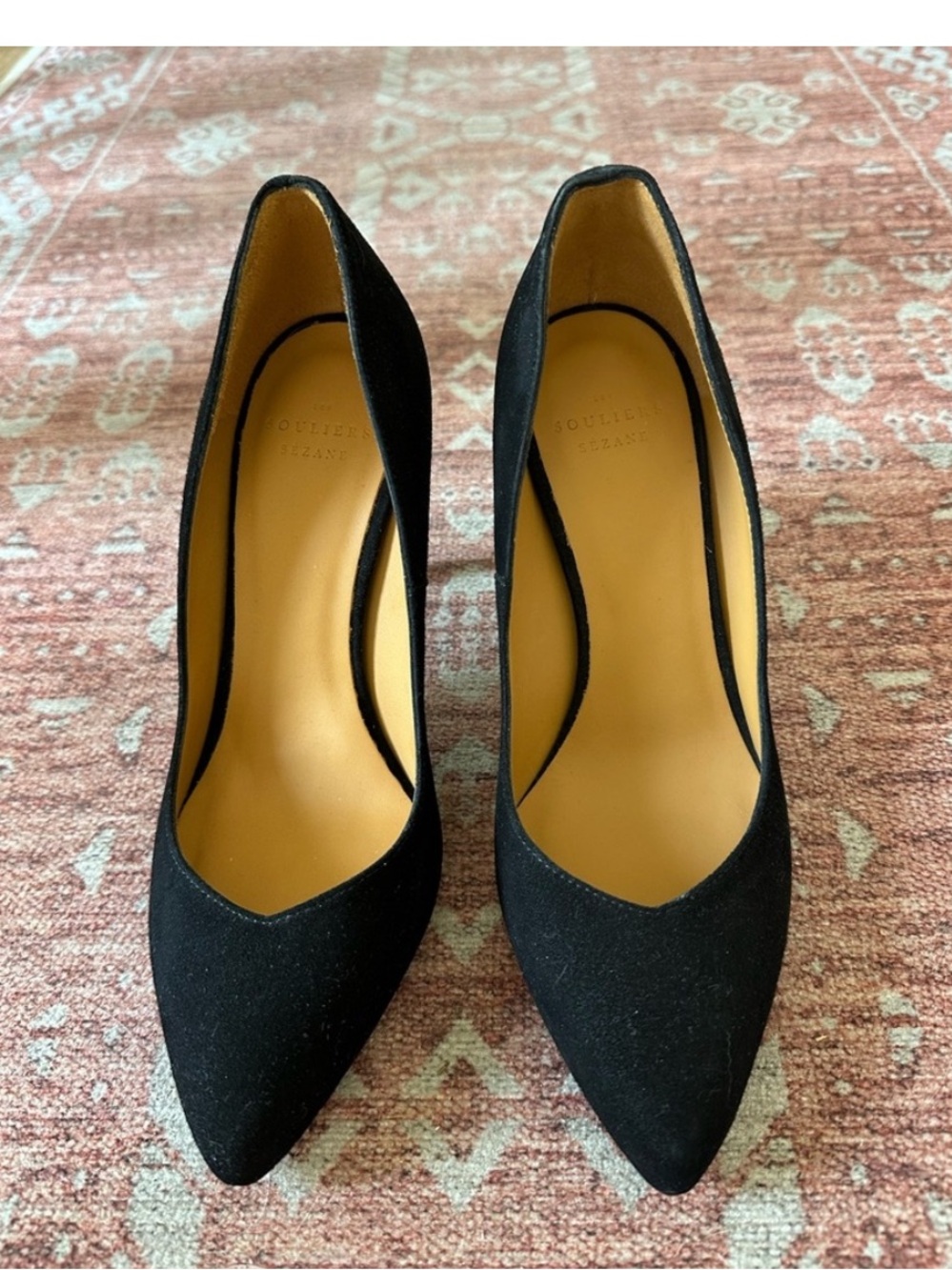 Sezane Pumps Black Suede High Heels Escarpins Higher Django - Picture 2 of 5